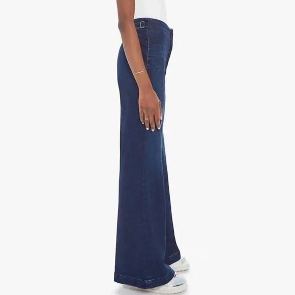 MOTHER The Cinch Roller Sneak French Electro Jeans Anthropologie - Picture 2 of 14